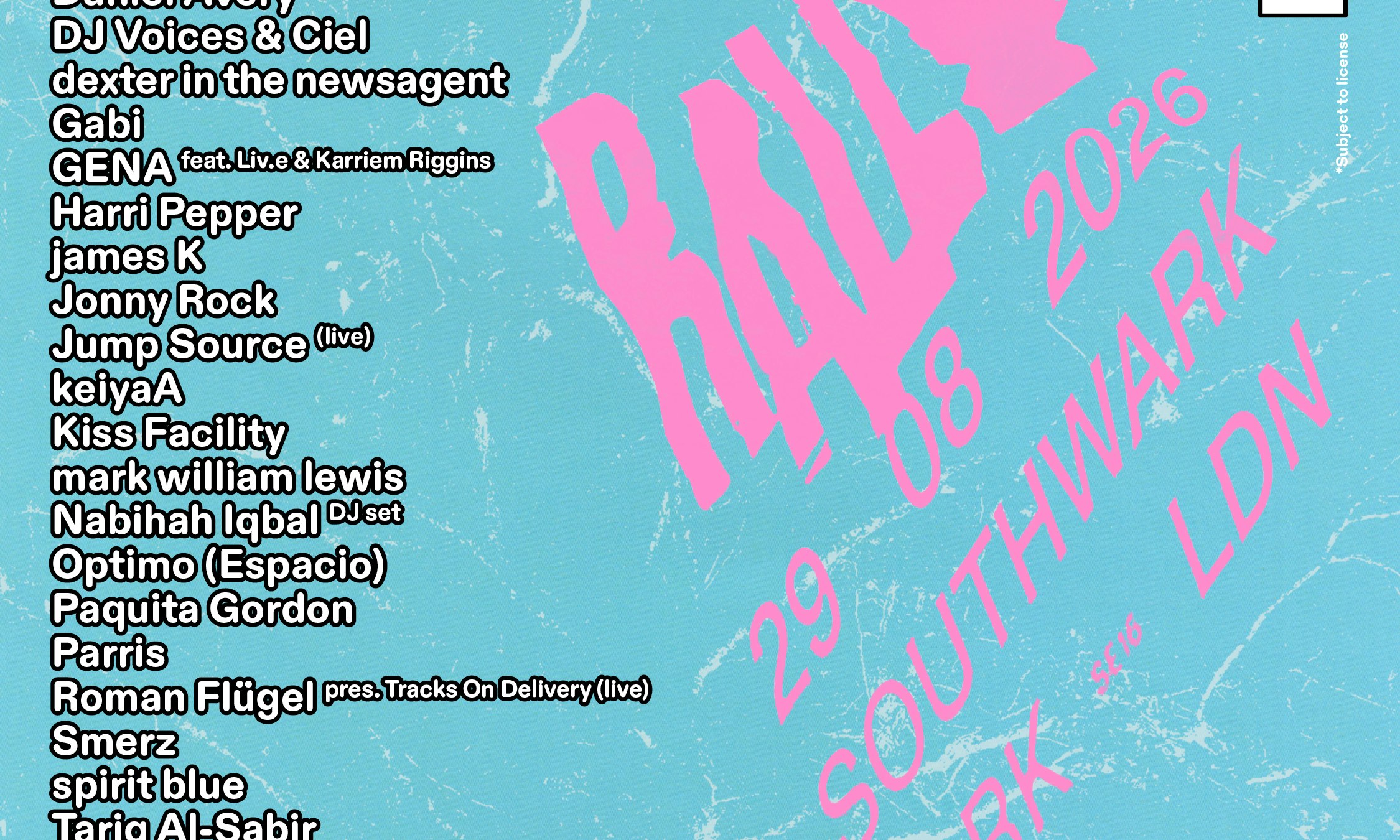 RALLY 2026: Blood Orange, Smerz, Daniel Avery, james K & more