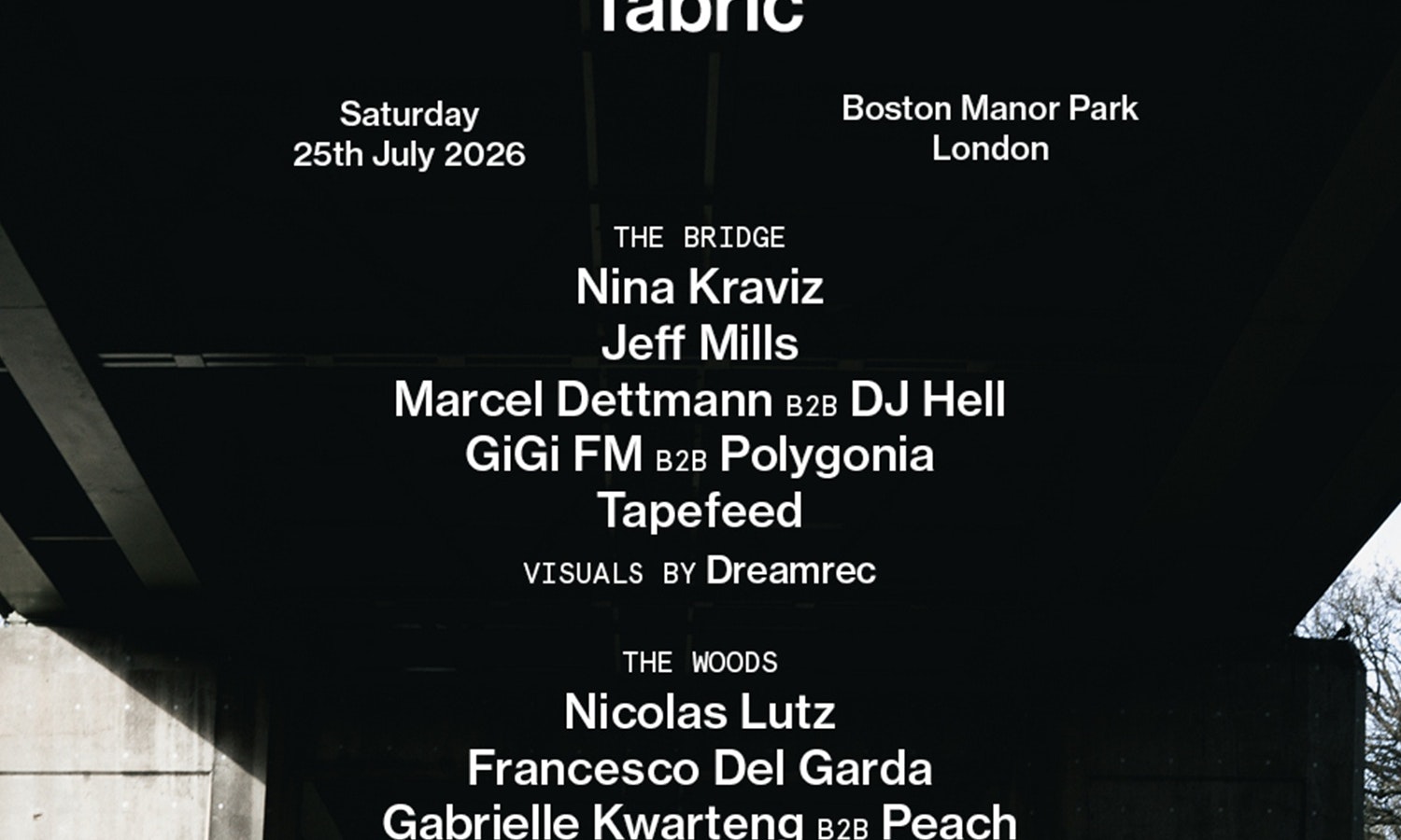 Junction 2 x fabric: Nina Kraviz, Jeff Mills