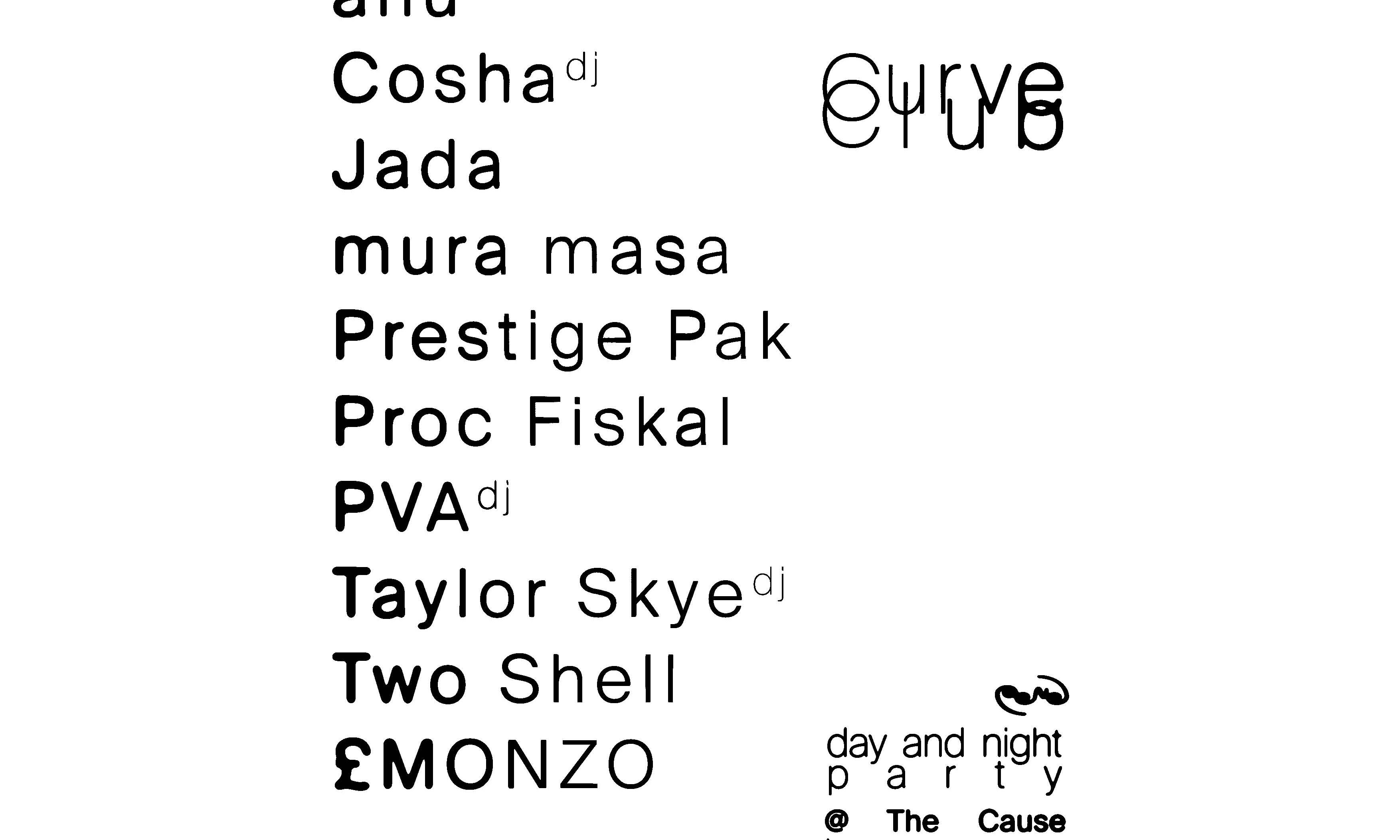 Mura Masa Curve Club day & night party