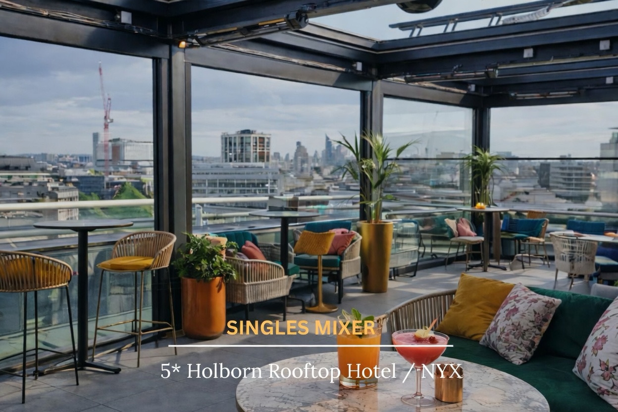 Rooftop Glasshouse Mixer & Dancing – 5* Hotel Holborn