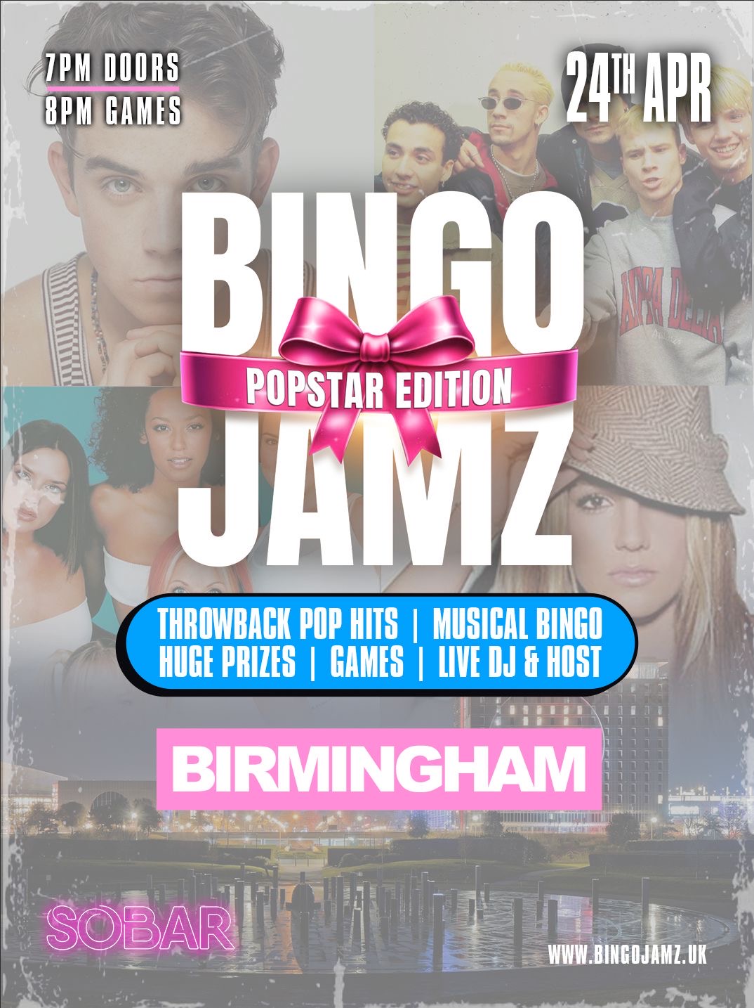 Bingo Jamz Birmingham: Popstar Edition 24th April