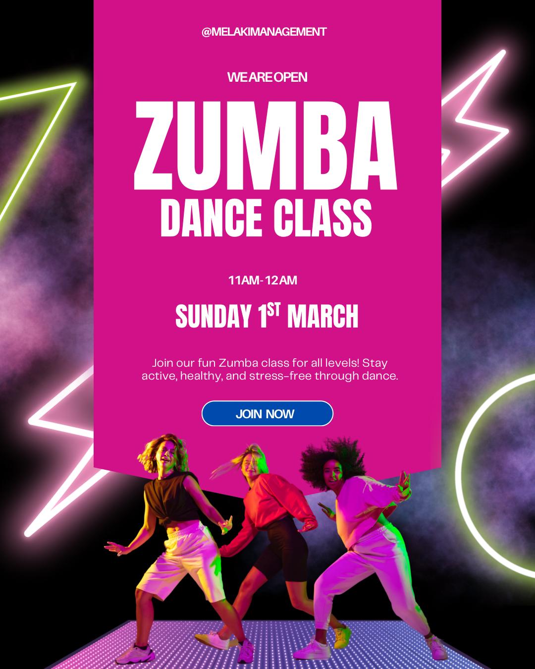 Zumba with Melaki at Wellnessat45London