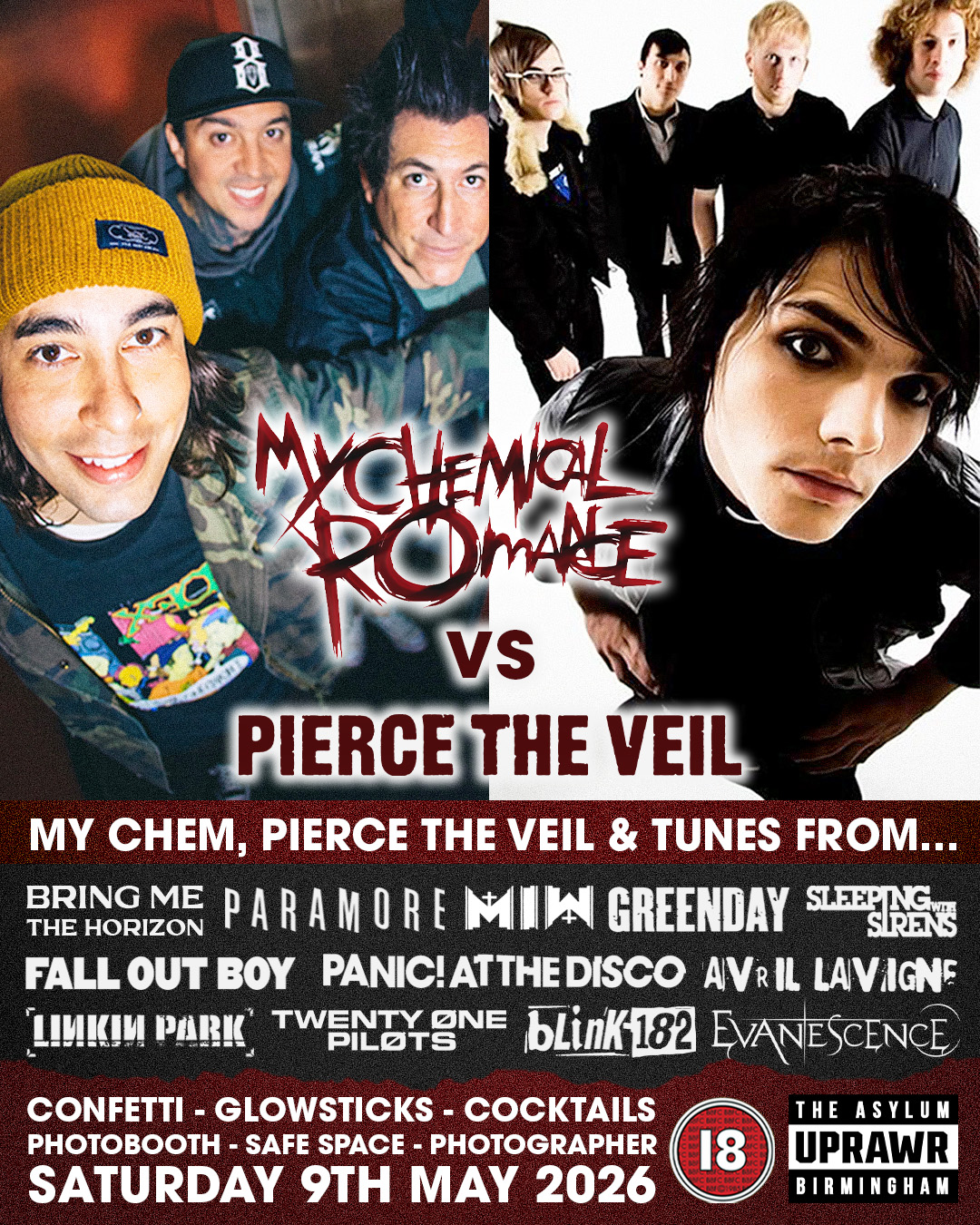 My Chemical Romance vs Pierce the Veil Clubnight!