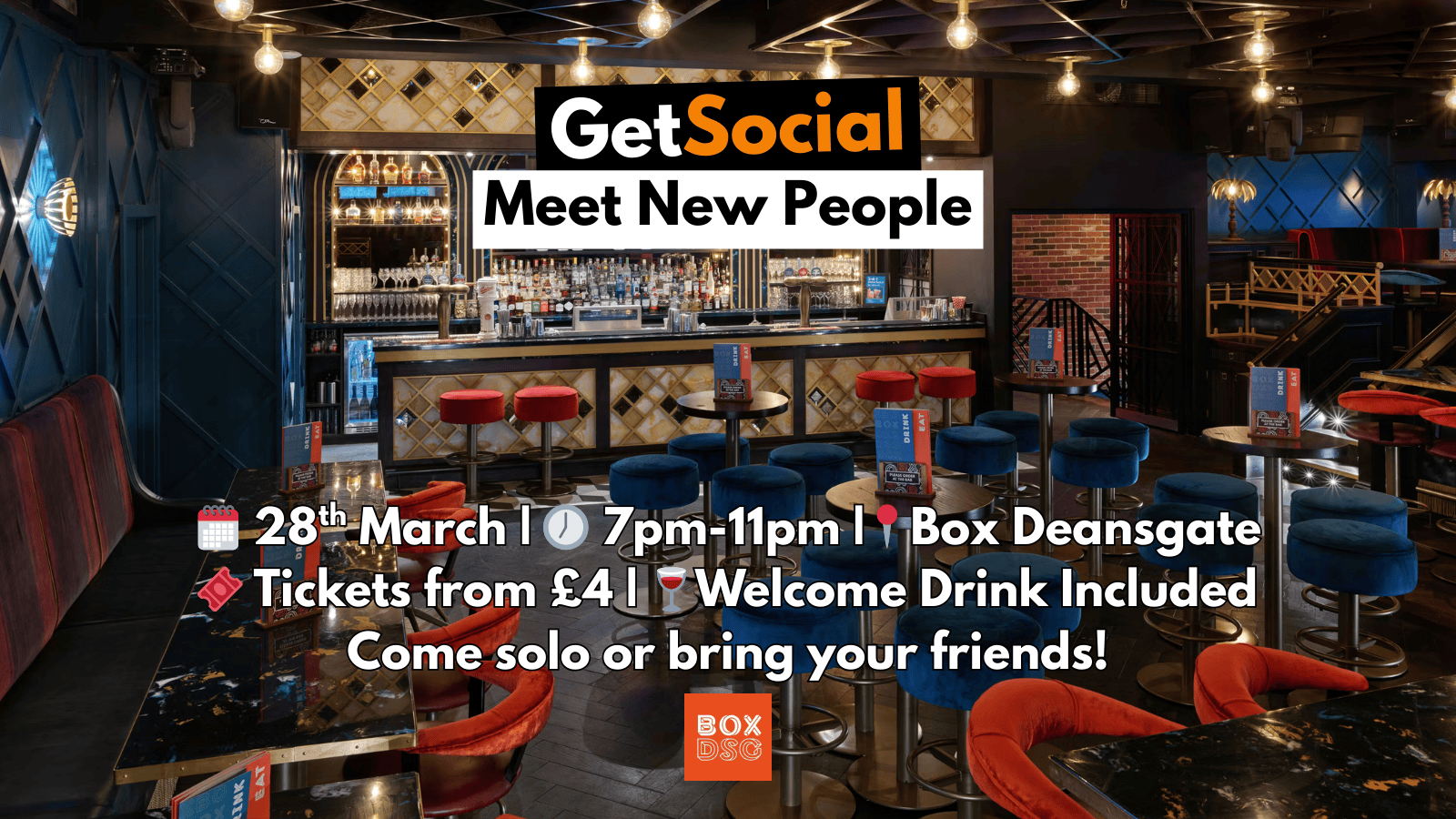 GetSocial Drinks | Meet New People & Make Friends (20s–40s) 🍹