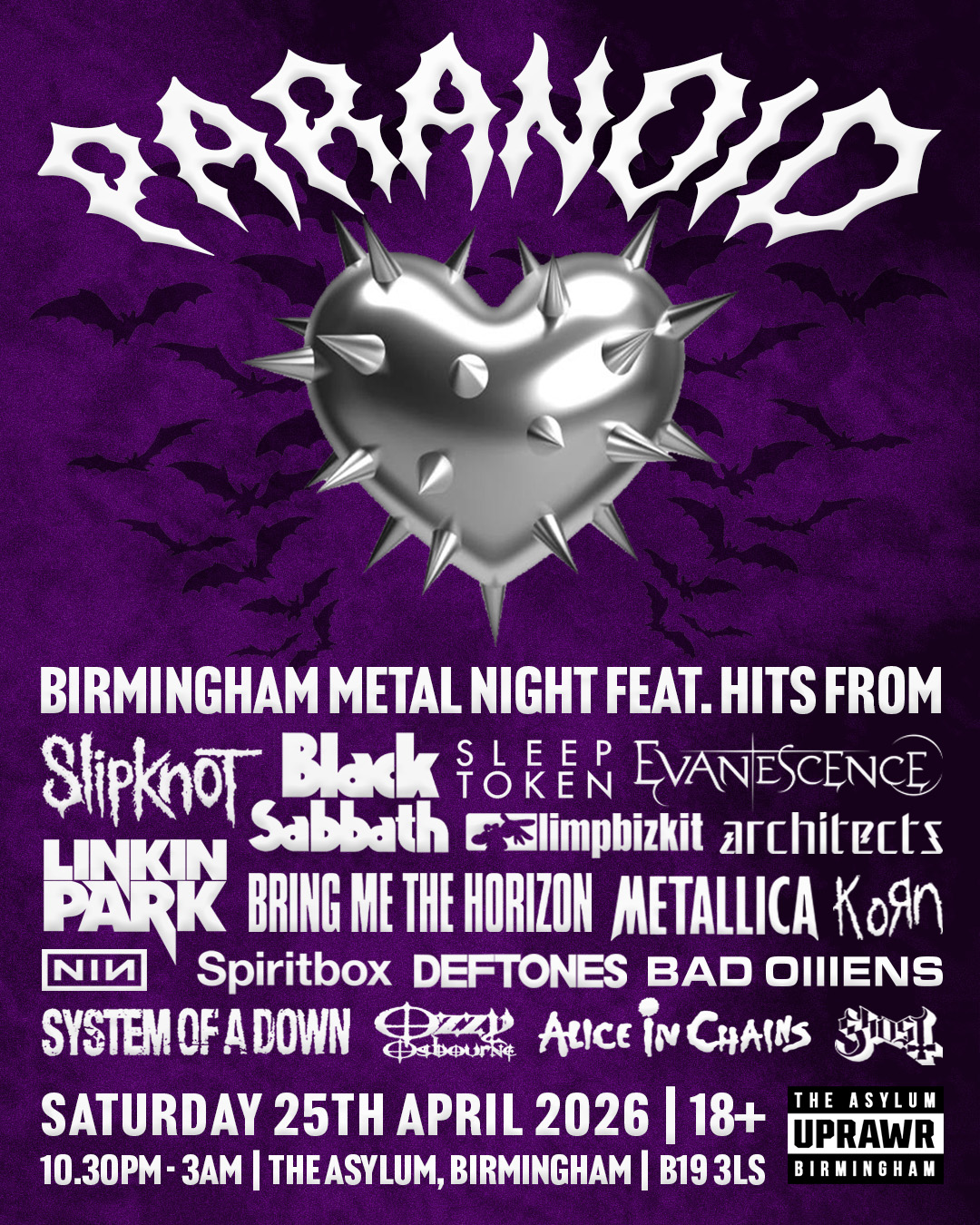 Paranoid: Metal, Nu Metal, Metalcore, Melodic Metal & Classic Metal Anthems