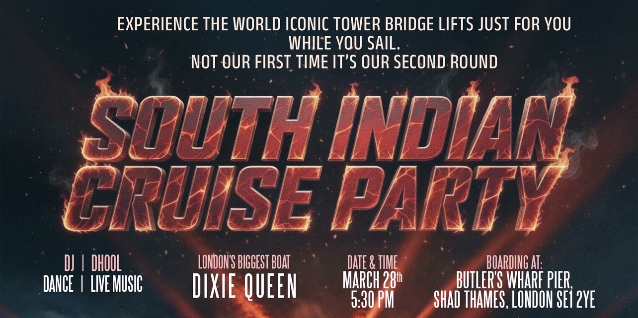 South Indian Cruise Party (with Tower Bridge Lifting)