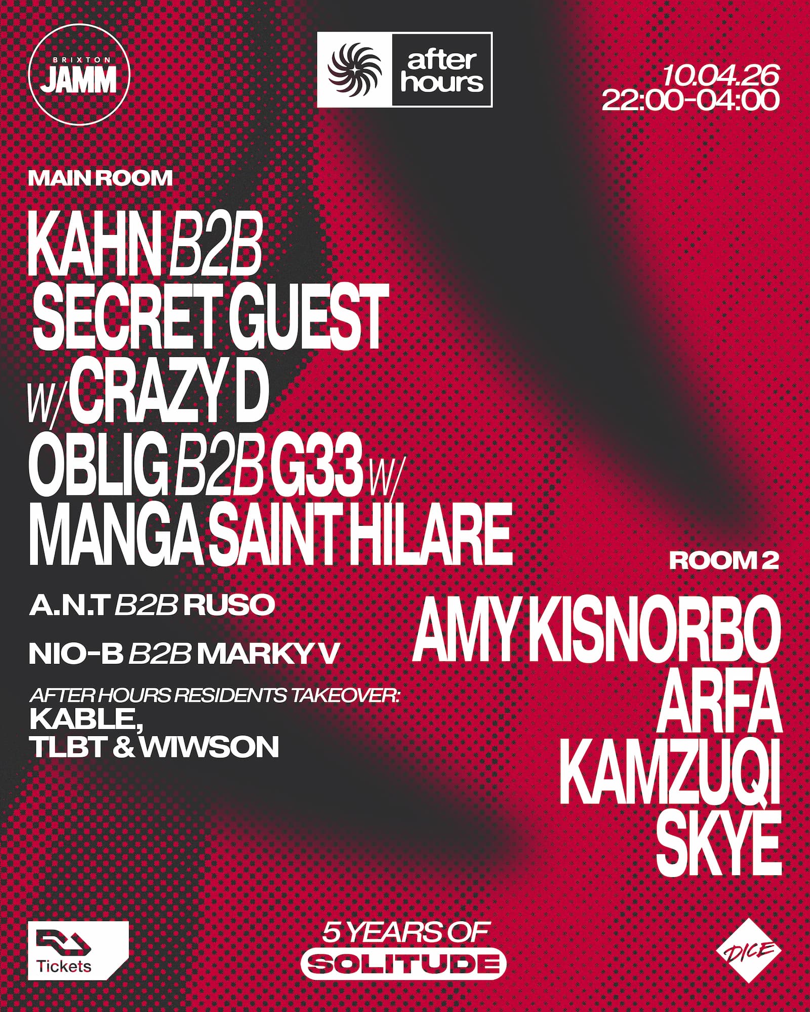 After Hours presents: Kahn b2b Secret Guest with Crazy D, Oblig b2b G33 with Manga Saint Hilare