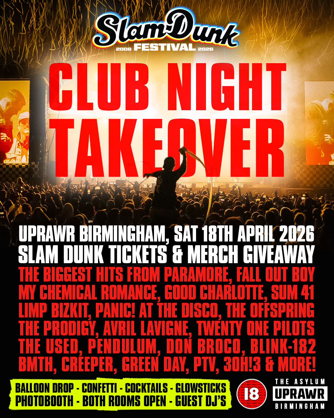 Slam Dunk Festival Birmingham Takeover! WIN tickets to Slam Dunk Festival 2026, Slam Dunk Merchandise Giveaway & more! Special guest DJs TBA...
