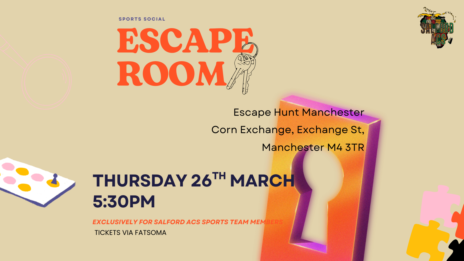 Sports Social – Escape Rooms