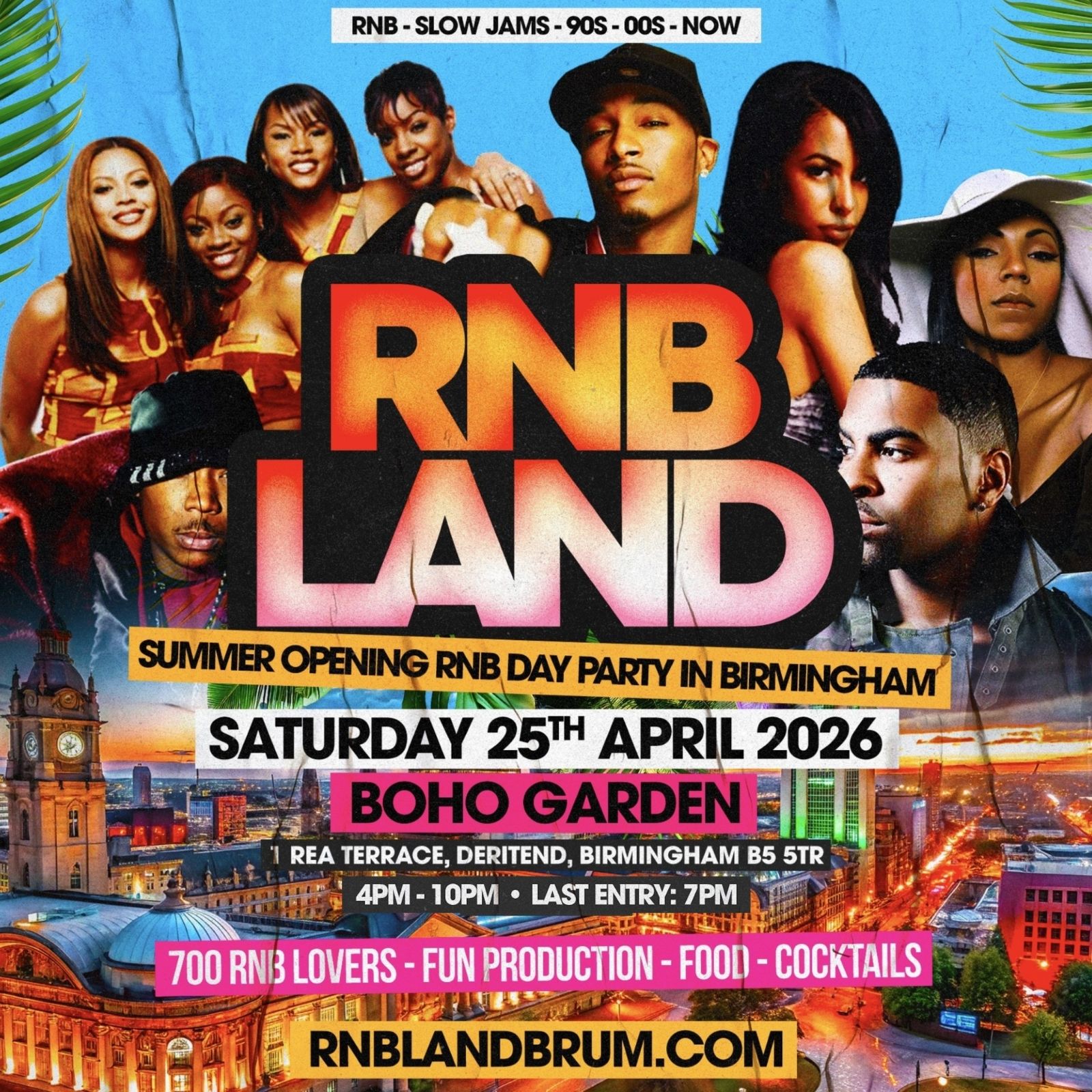 RNBLAND - Birmingham Summer Opening RNB DAY PARTY