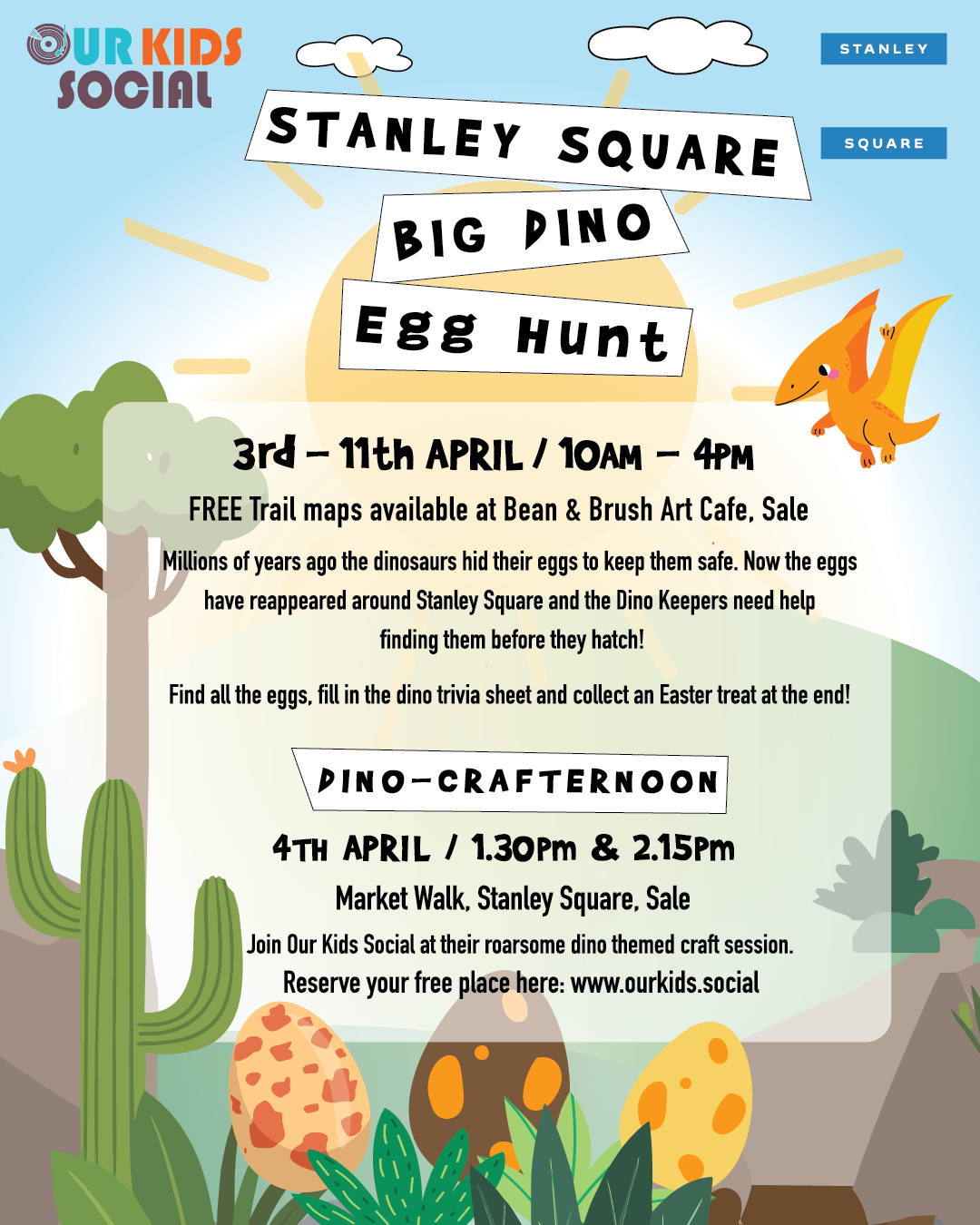 Stanley Square Dino - crafternoon!