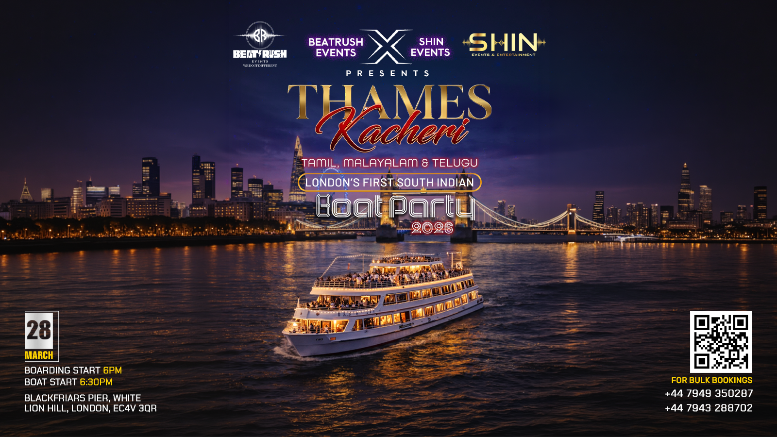 Thames Kacheri - Boat Party by BeatRush x Shin