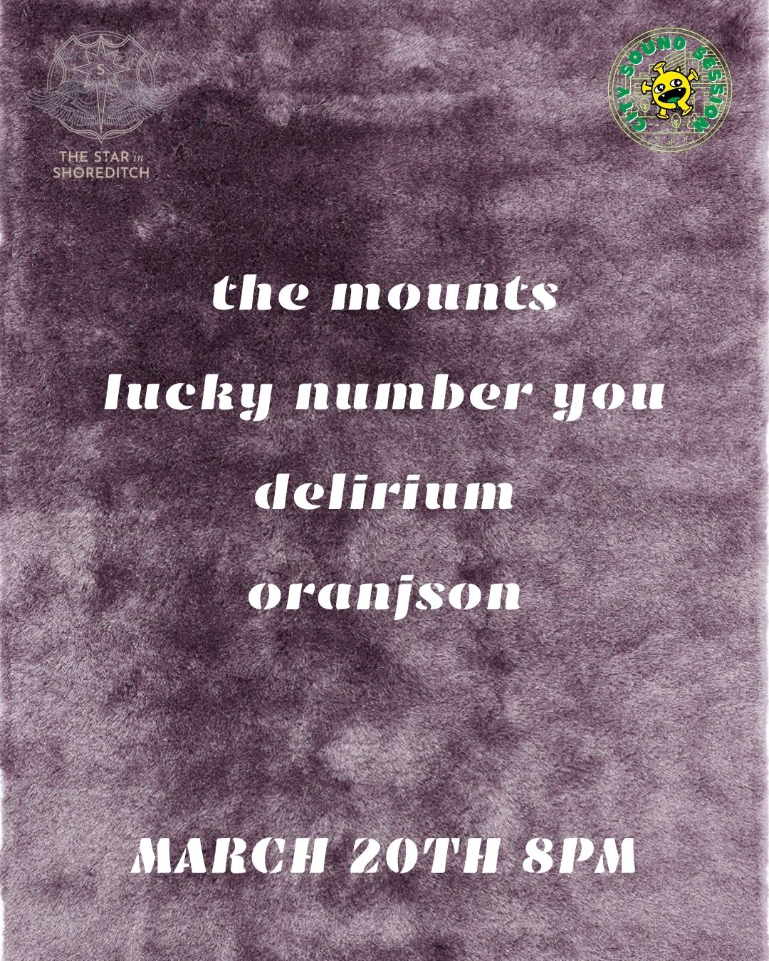 The Mounts, Lucky Number You, Delirium and Oranjson