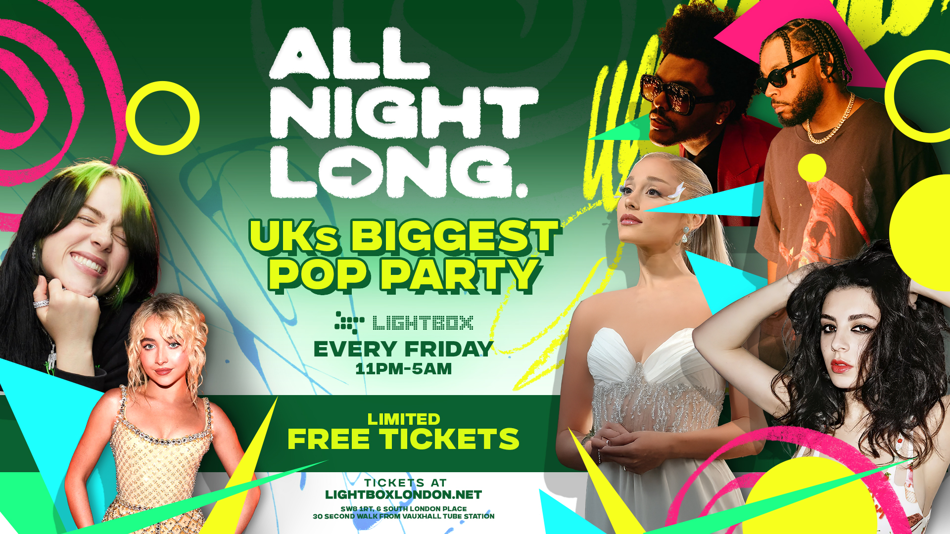 FREE TICKETS - Pop & RnB - All Night Long