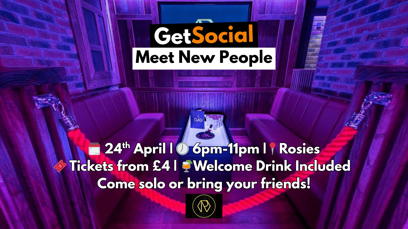 GetSocial Drinks | Meet New People & Make Friends (20s–40s) 🍹