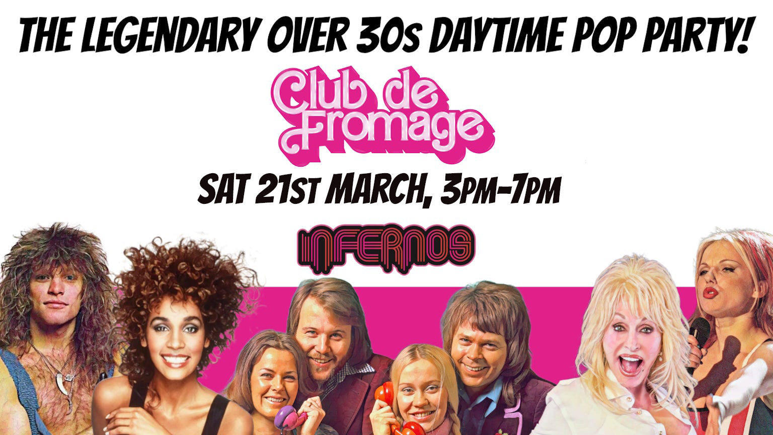 Club de Fromage Afternoon party INFERNOS CLAPHAM 21 March (Over 30s Only)