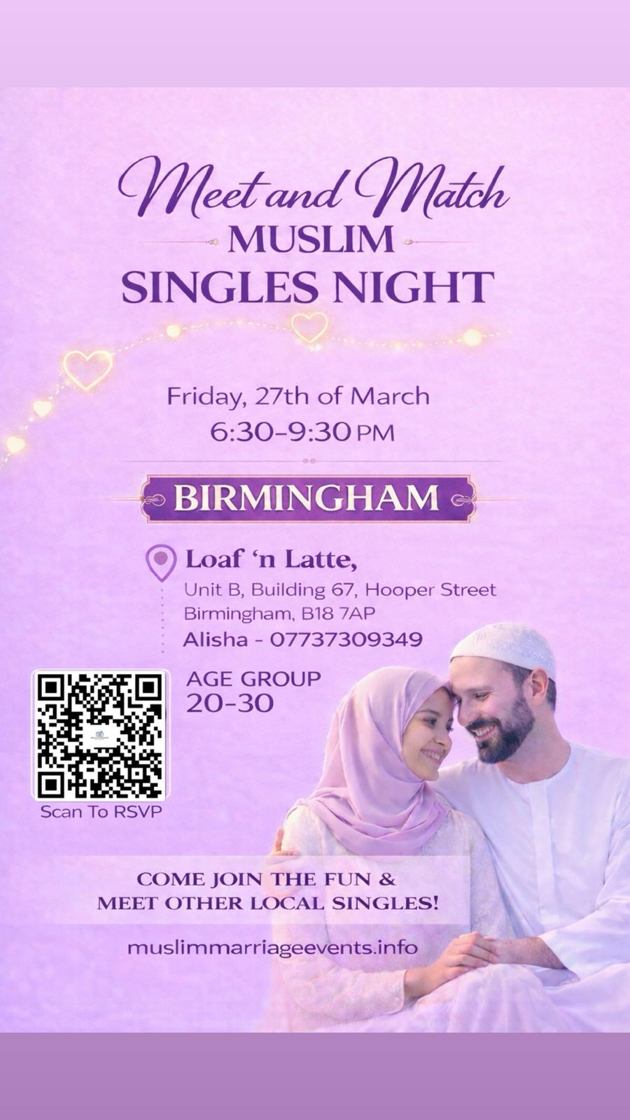 Muslim Marriage Events Birmingham  - Meet and Match Muslim Singles Night