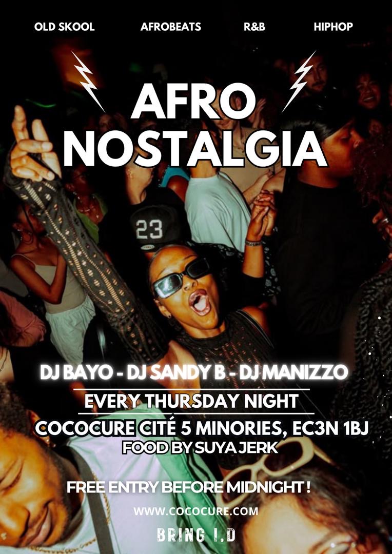 Afro Nostalgia AFTER DARK– Old School Afrobeats, 90s R&B, Classic Hip Hop with Dj Bayo and Dj Sandy B