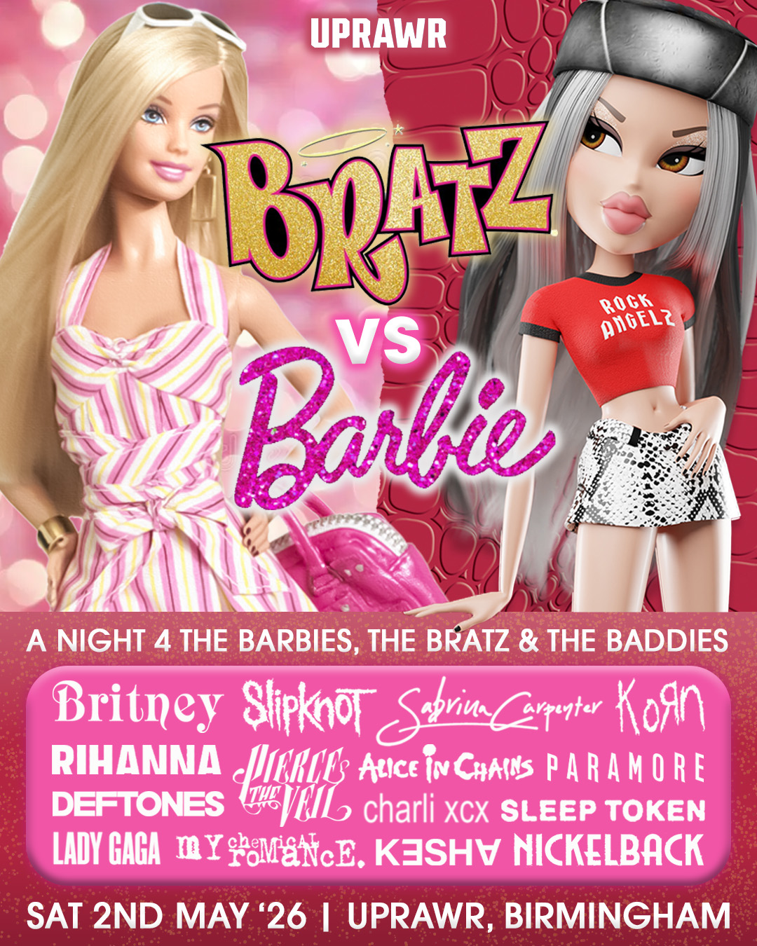 UPRAWR: Bratz vs Barbie Clubnight