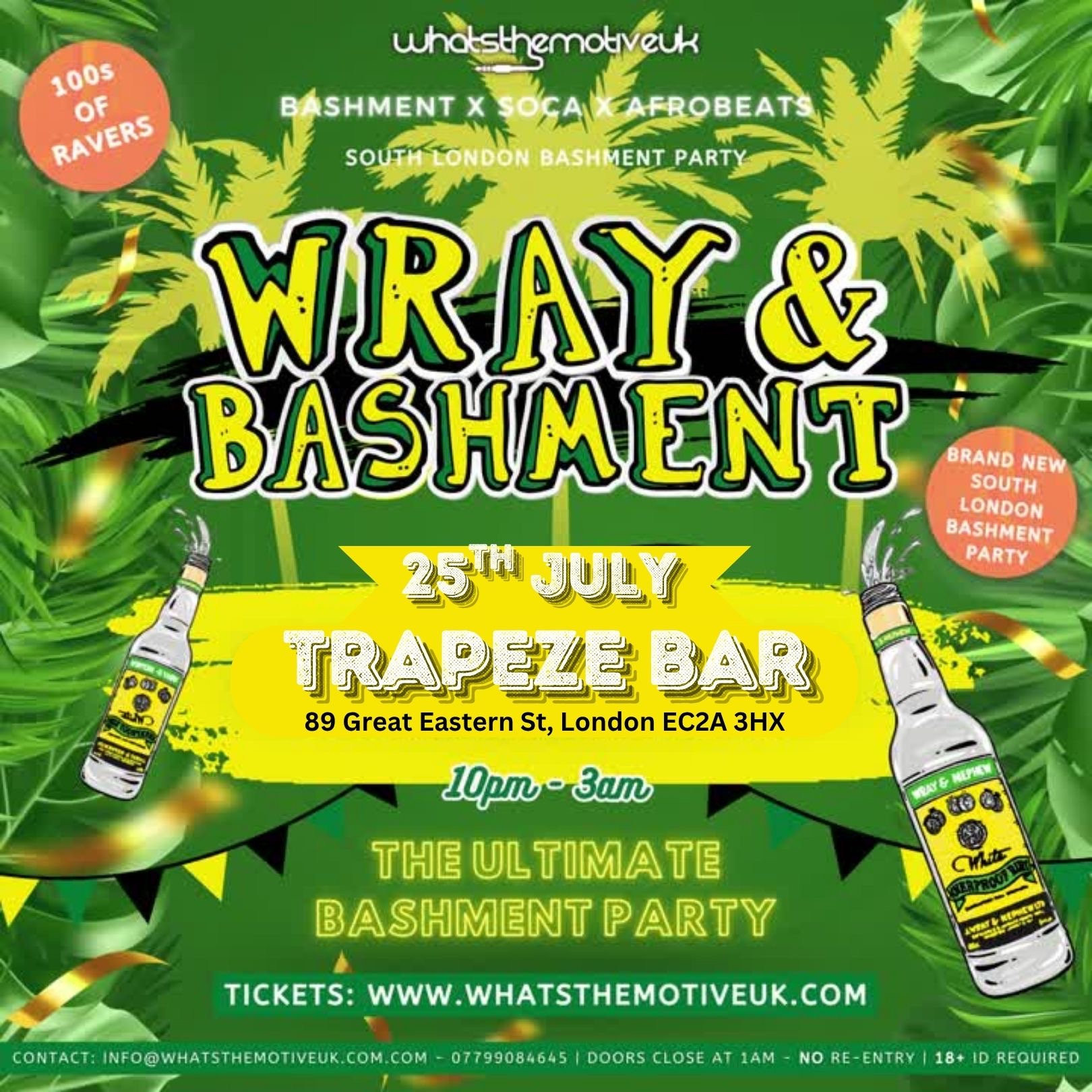 WRAY & BASHMENT  - Shoreditch Bashment Party