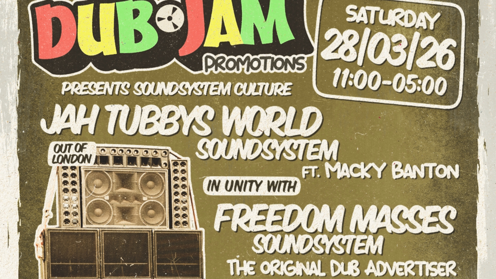 Dub Jam Presents: Jah Tubbys with Freedom Masses