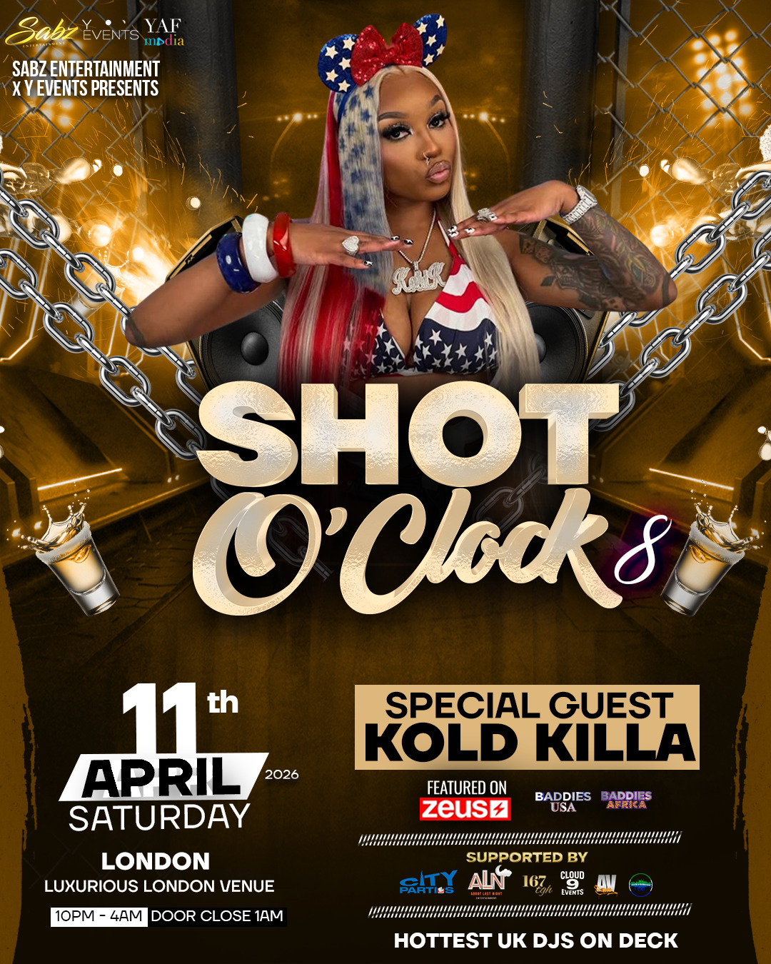 Shot O Clock - Kold Killa From Baddies USA LIVE