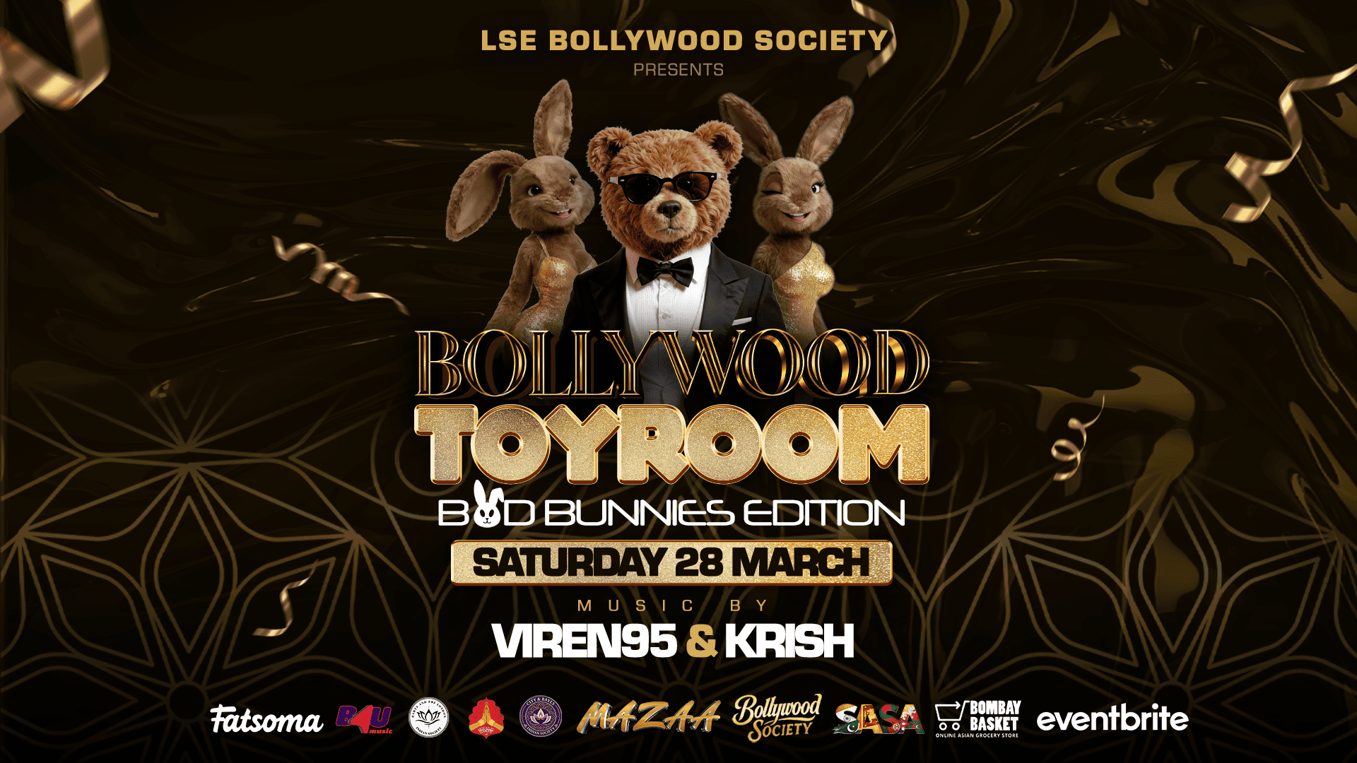 LSE Bollywood Society presents Bollywood ToyRoom [Bad Bunnies Edition🐰] - Bollywood Night in Soho, London [TRENDING🔥]