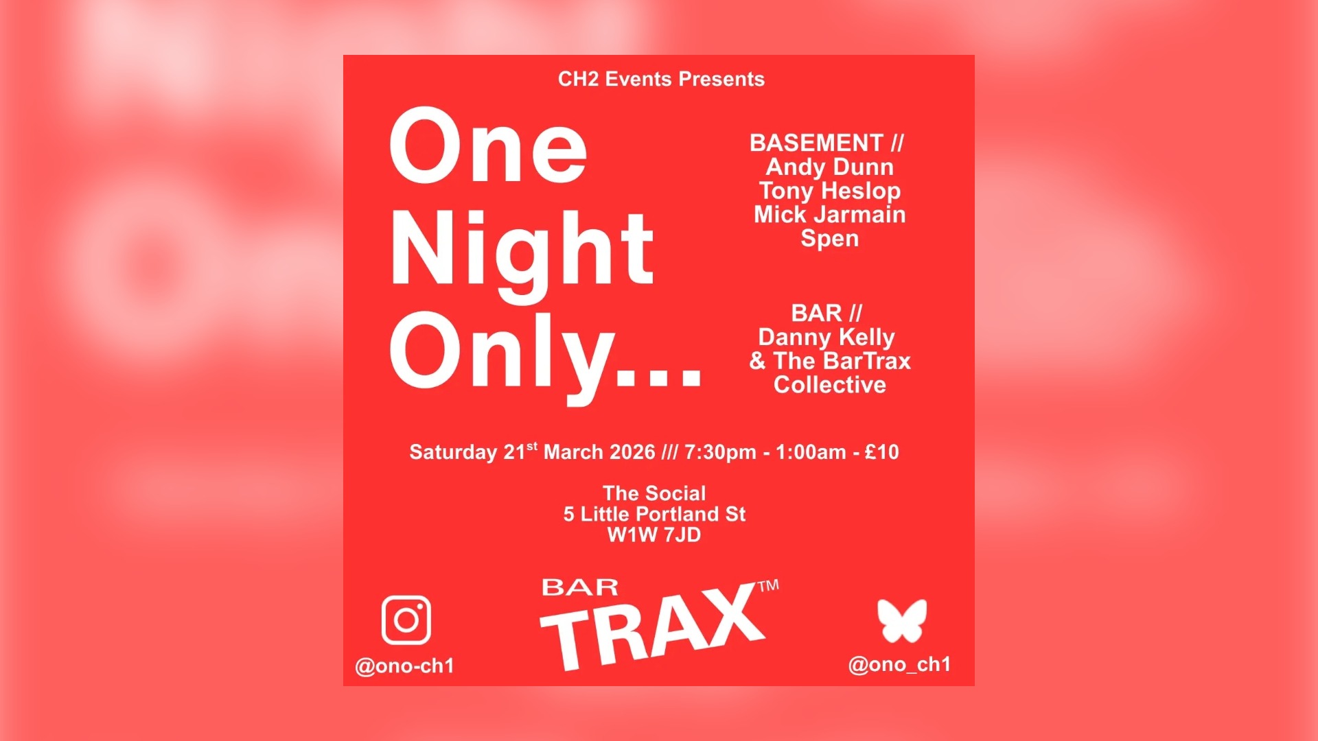 One Night Only - The Social Sessions 3 feat. BarTrax