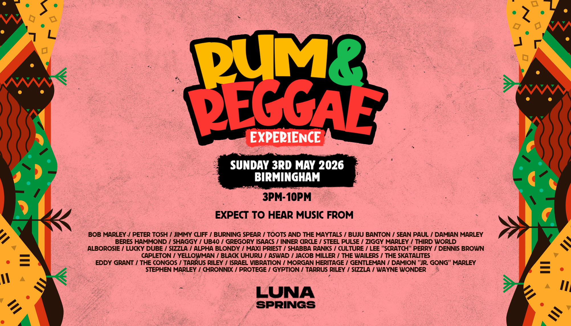 Summer Outdoor Rum & Reggae Festival - Luna Spring Birmingham [TICKETS SELLING FAST!]