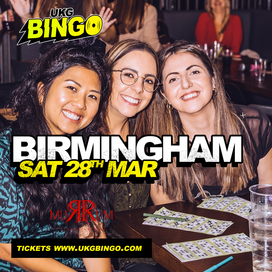 UKG BINGO Saturday 28th March Birmingham
