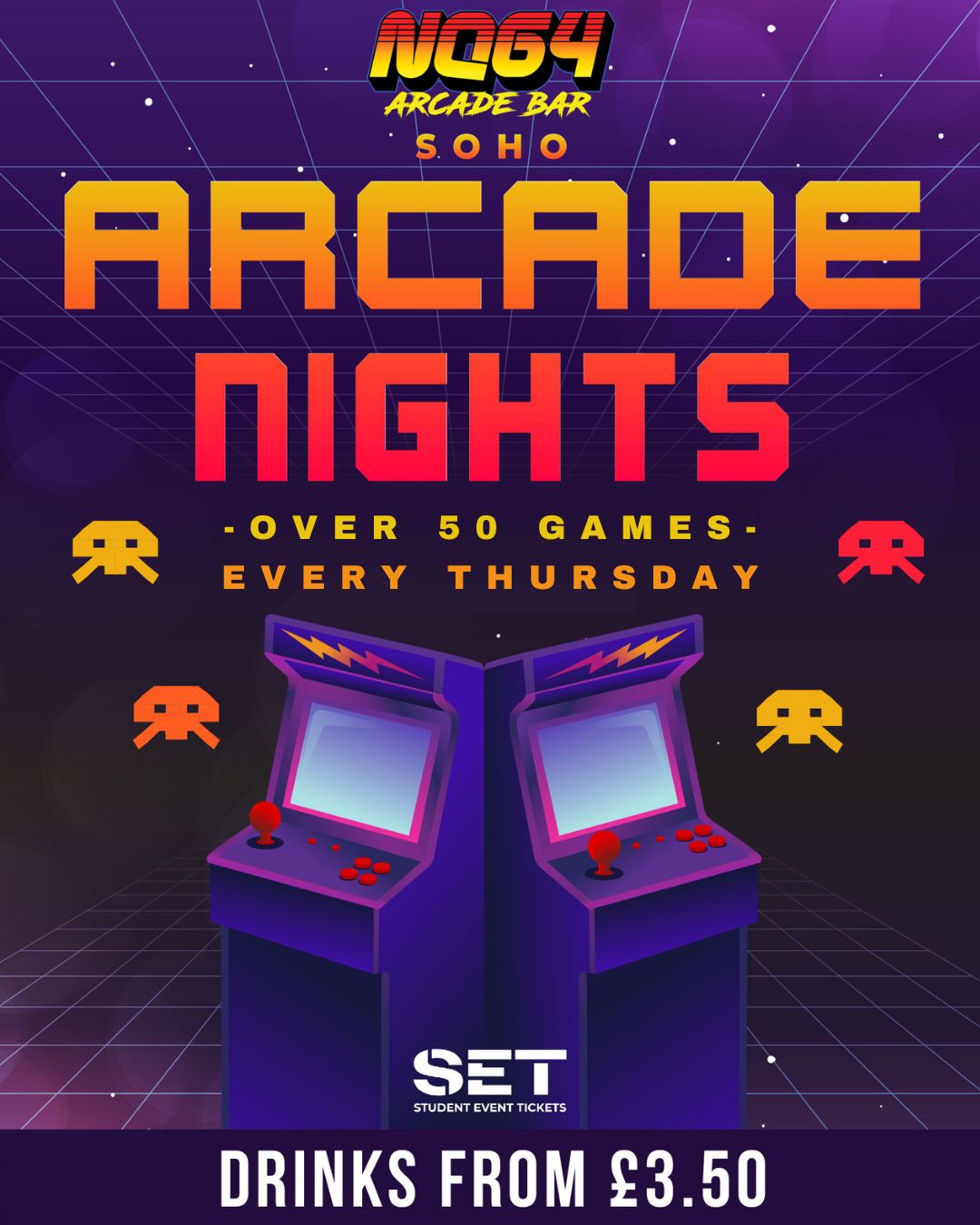 ARCADE NIGHTS @ NQ64 SOHO THURSDAY 19TH MARCH