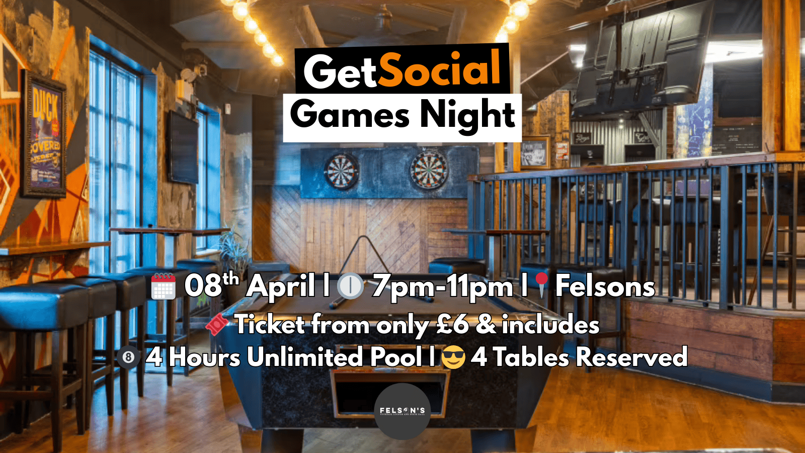 GetSocial Games Night | Meet New People & Make Friends (20s–40s) 🎱