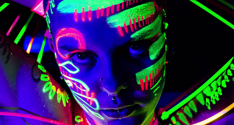 Neon Naked Life Drawing