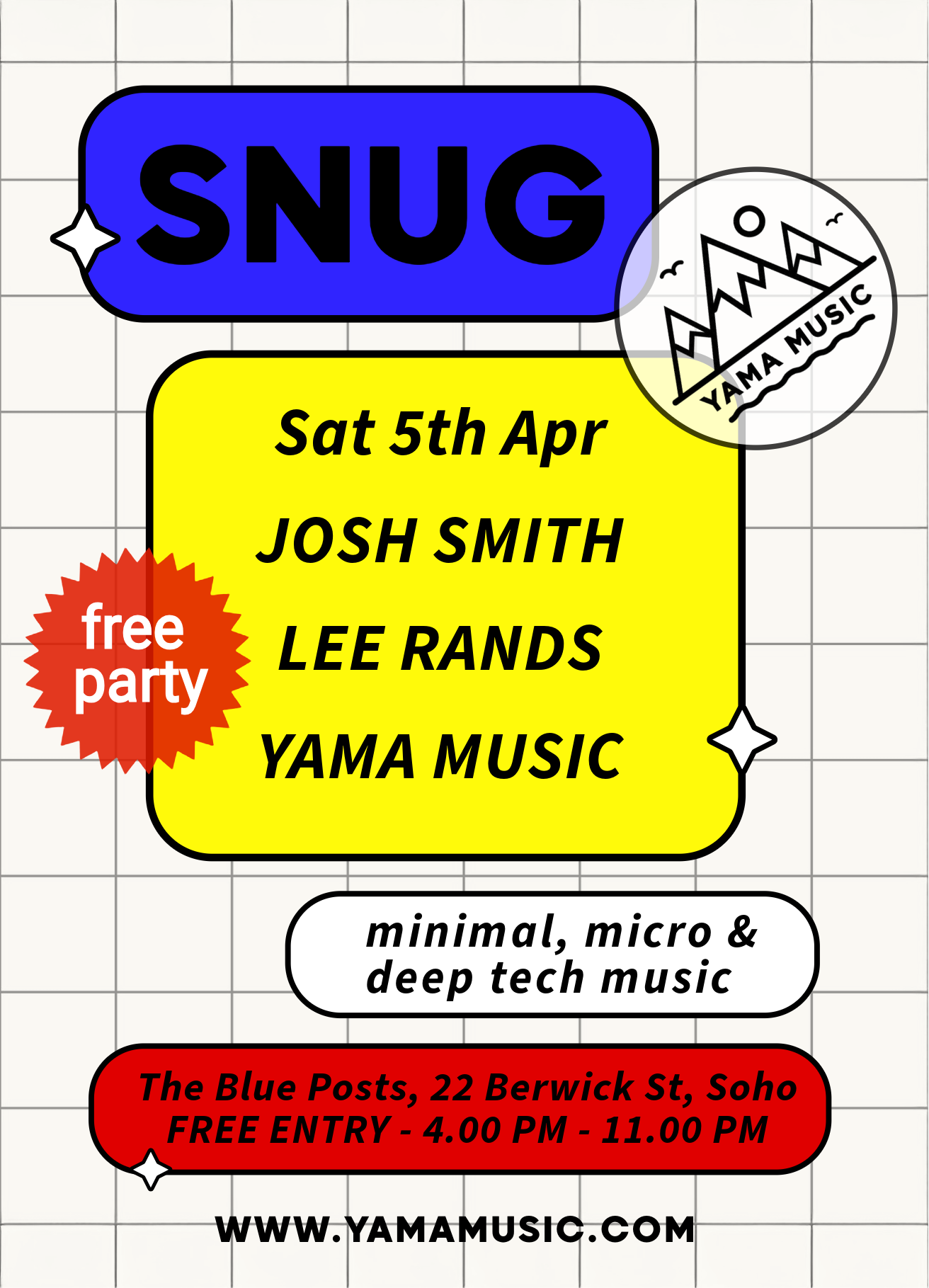 SNUG: Josh Smith, Lee Rands & YAMA Music