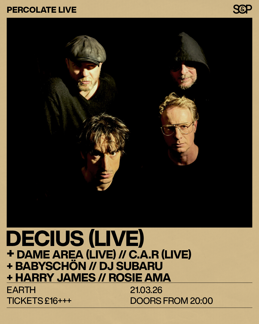 Decius (Live), Dame Area (Live), C.A.R (Live), Special Guest Djs