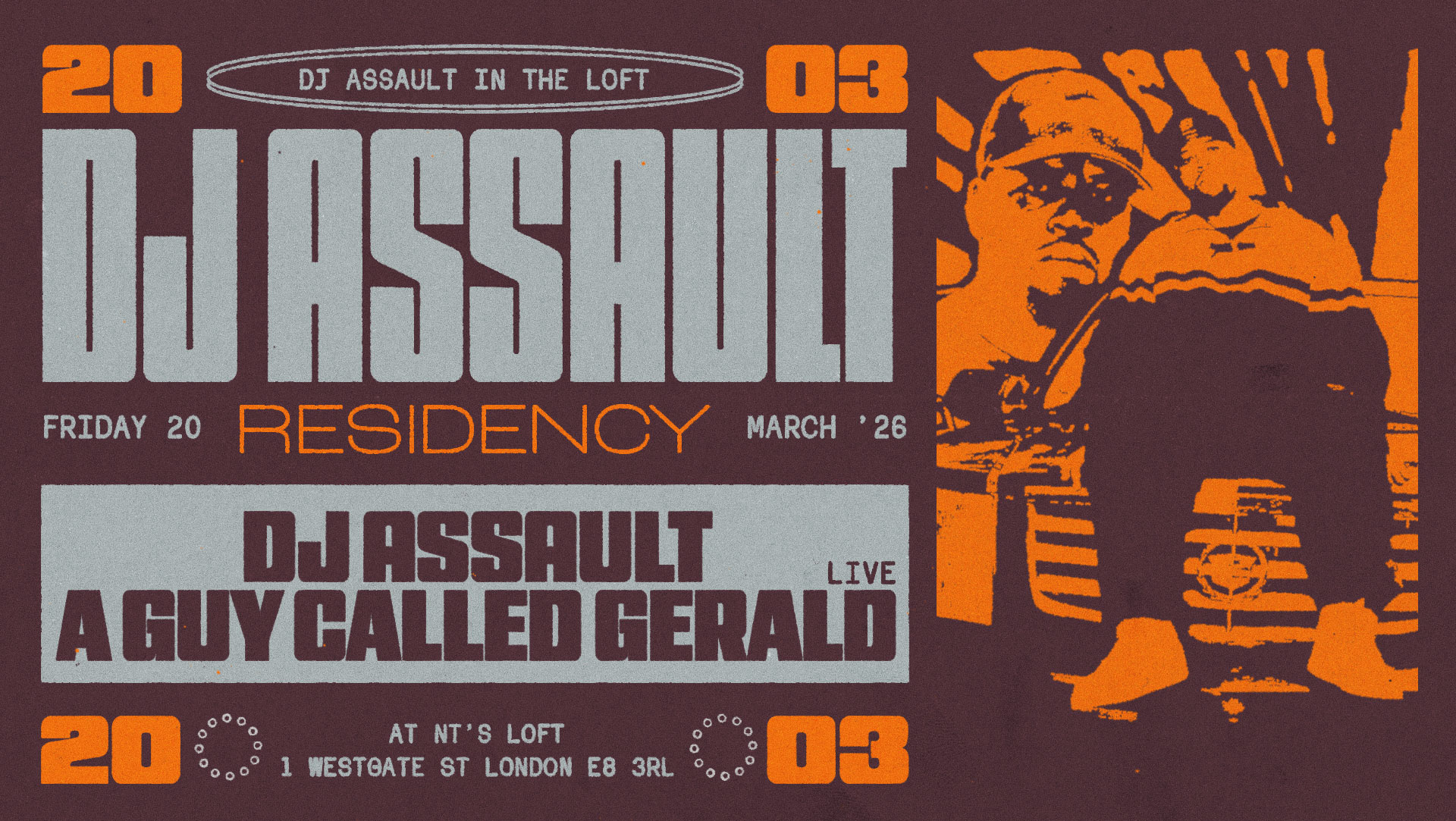 NT's Loft: DJ Assault & A Guy Called Gerald (Live) - Four Fridays in March