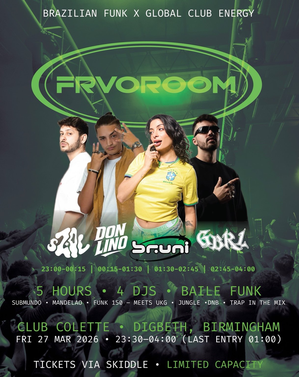 FRVOROOM BHX #001 - Baile Funk + Global Club