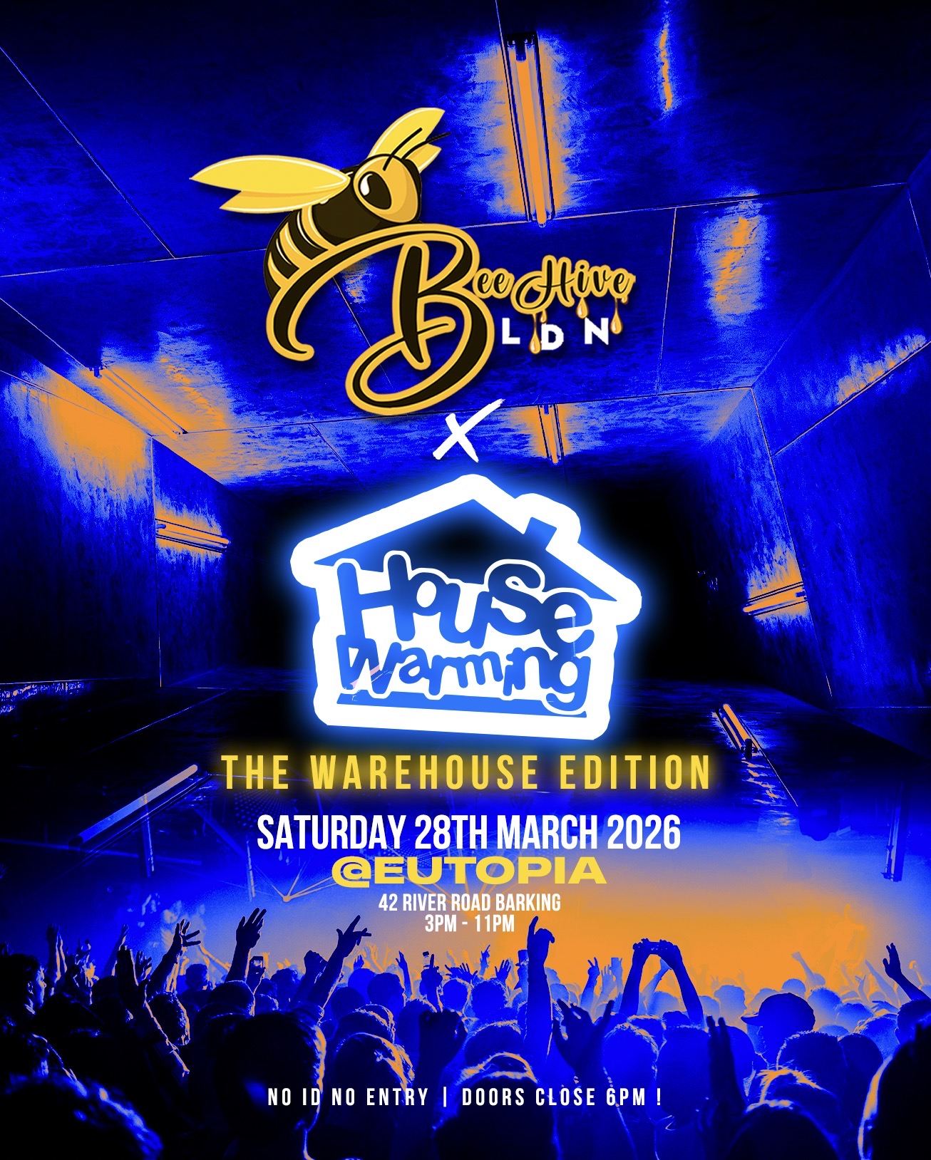 BeehiveLdn x house warming - The warehouse edition - deep, tech, tribal house