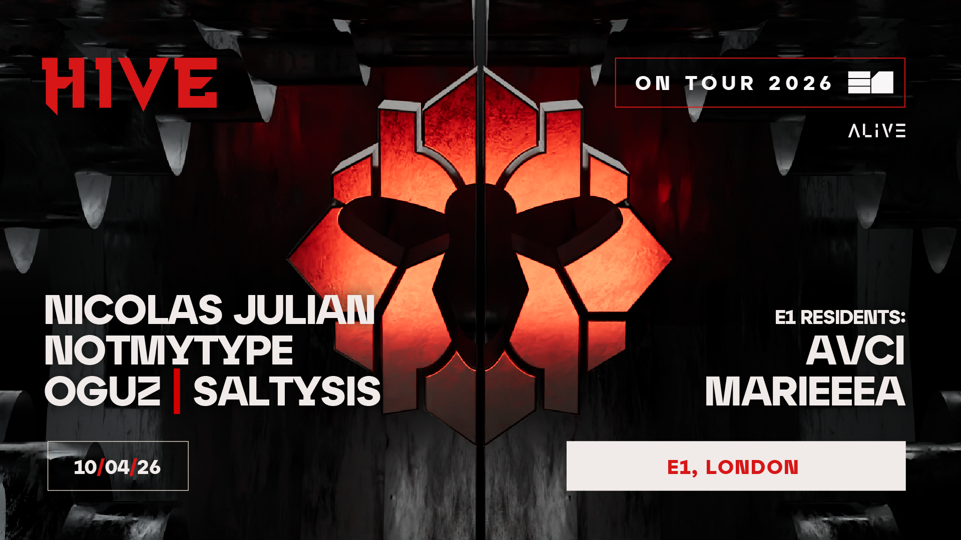 HIVE: Nicolas Julian, NOTMYTYPE, OGUZ, SaltySis