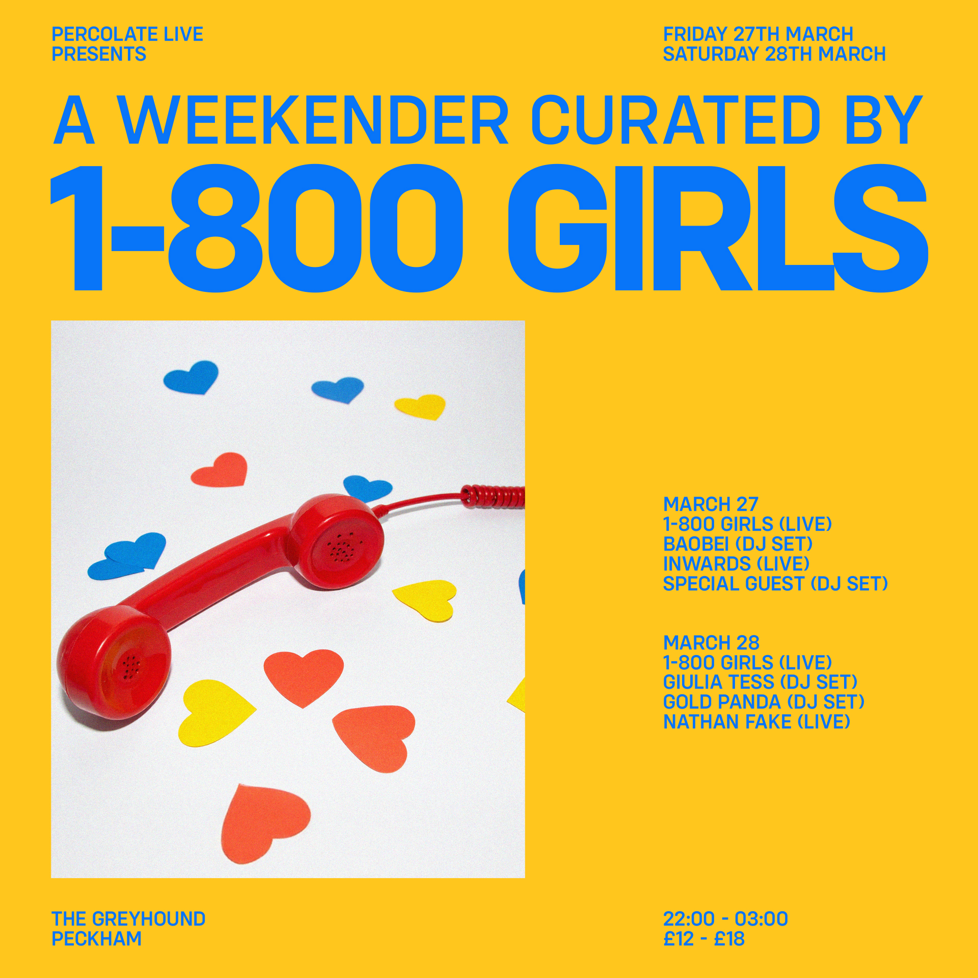 1-800 GIRLS (LIVE) + Baobei (DJ) + Inwards (LIVE)