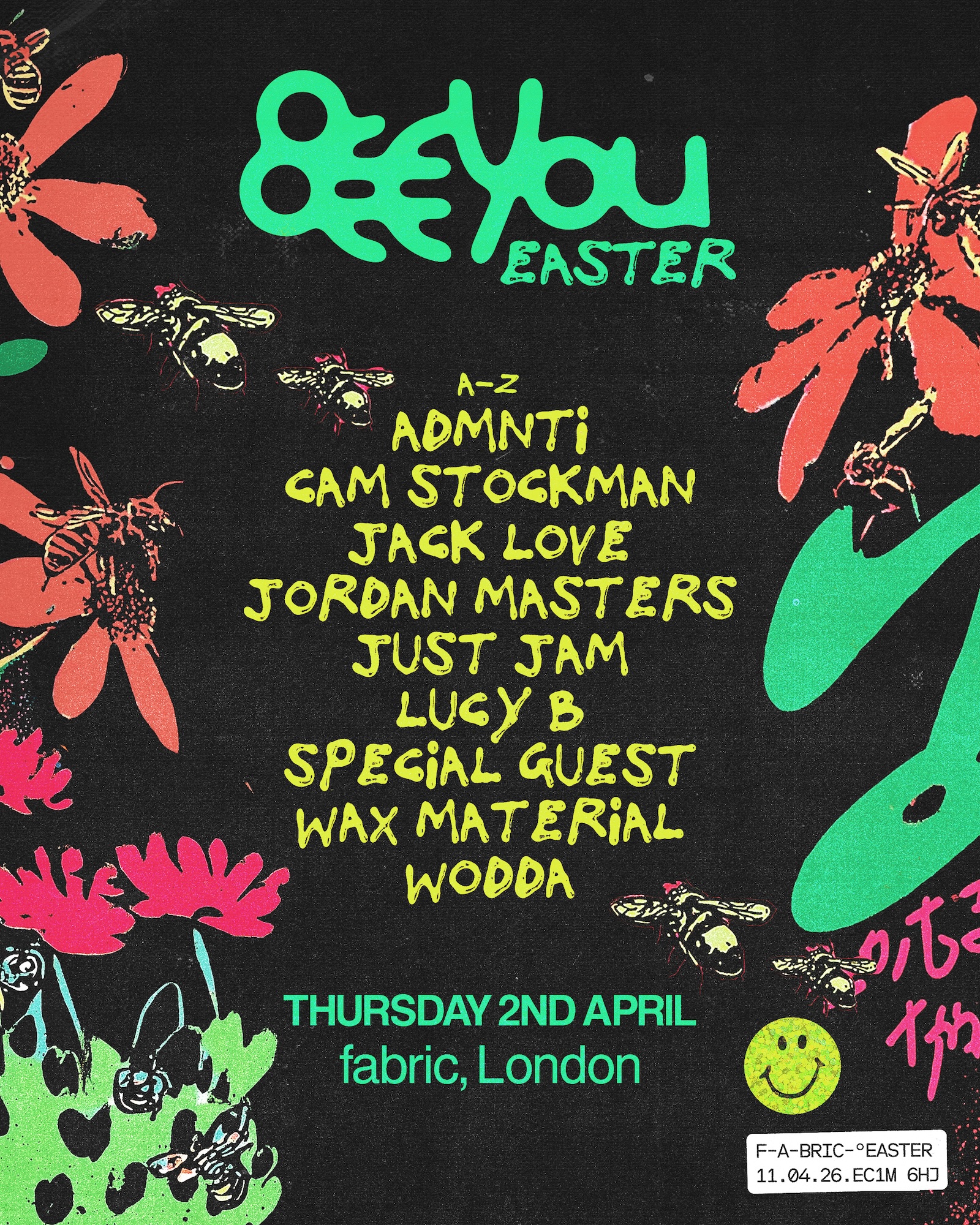 fabric: Beeyou - Special Guest, ADMNTi, Cam Stockman, Just Jam, Wodda, Wax Material + more