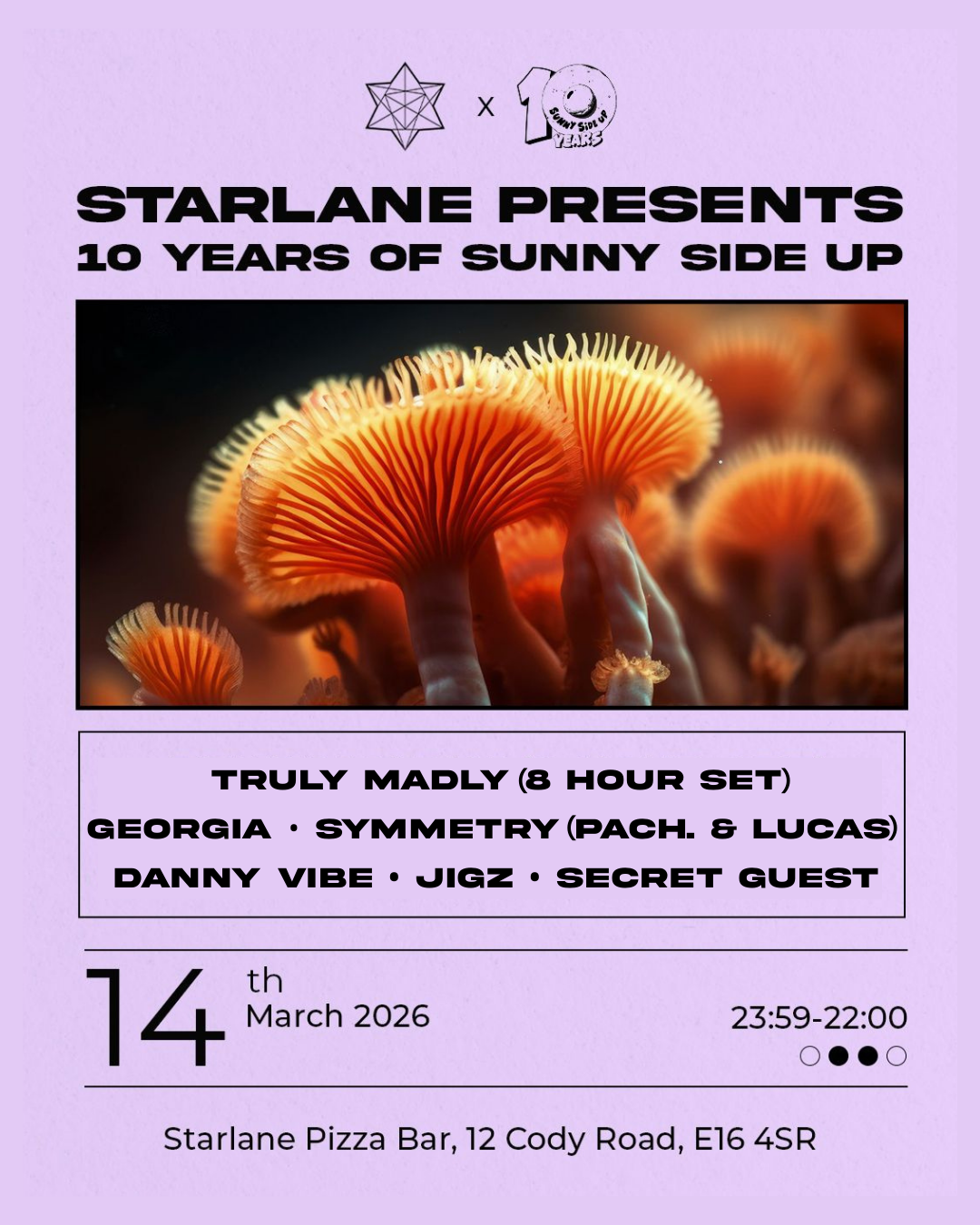 Starlane presents 10 Years Of Sunny Side Up: Truly Madly, Georgia 