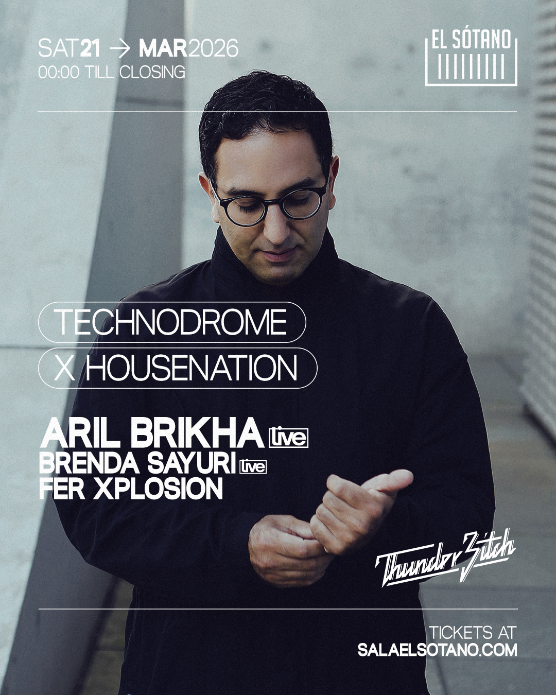 TECHNODROME X HOUSENATION: Aril Brikha [Live] + Brenda Sayuri [Live] + Fer Xplosion