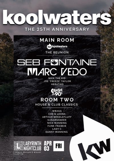 Koolwaters 25th Anniversary, Labyrinth (Formerly Dellers Wharf), Taunton