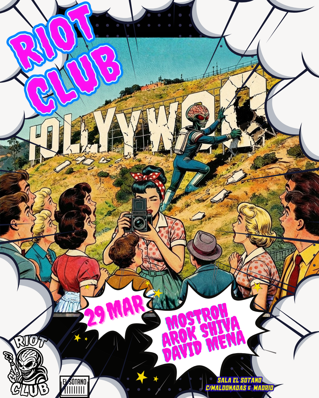 RIOT CLUB:  Mostroh, Arok Shiva, DAVID MENA