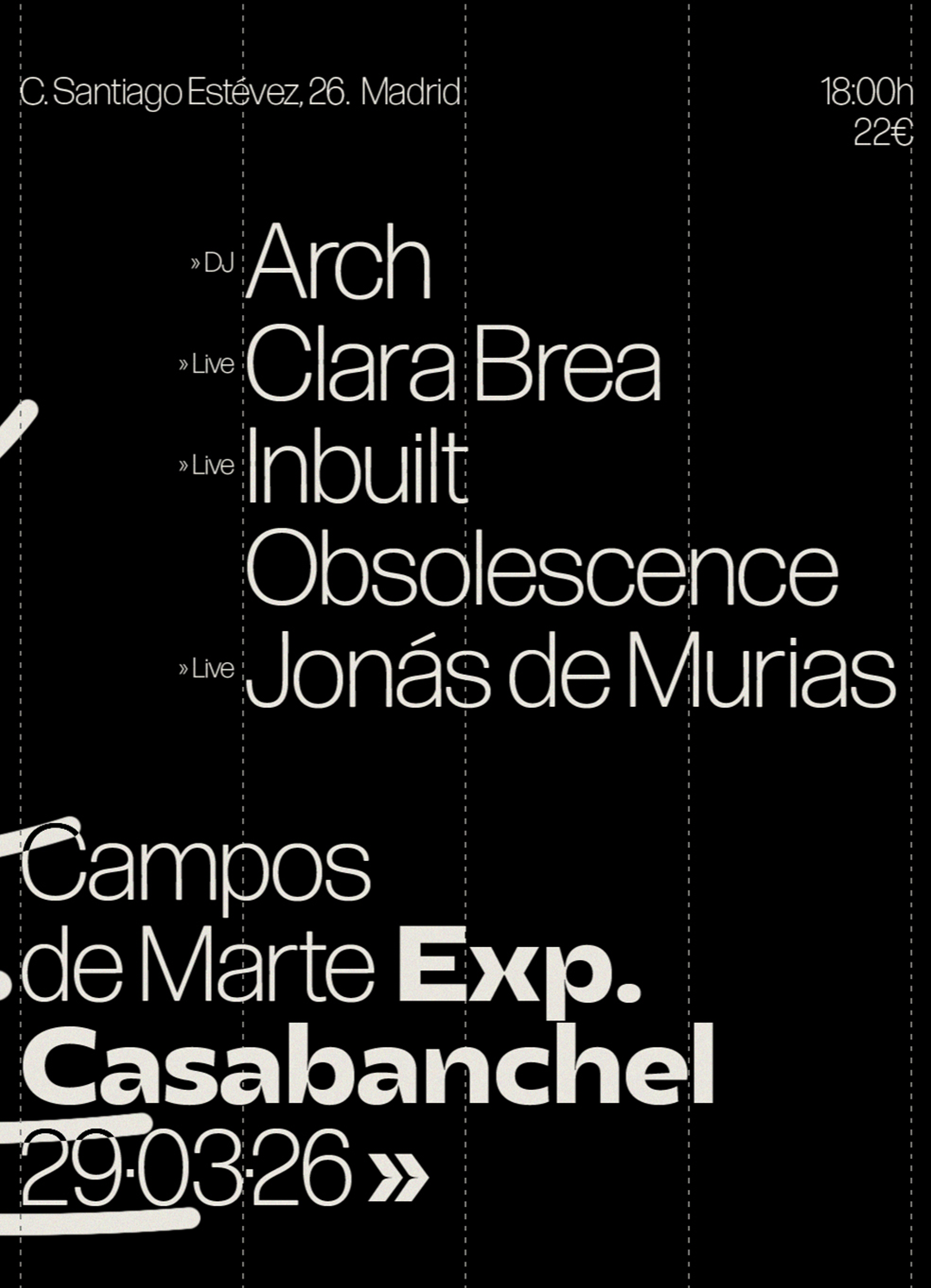 Campos de Marte Exp. Arch, Clara Brea, Inbuilt Obsolescence, Jonás de Murias