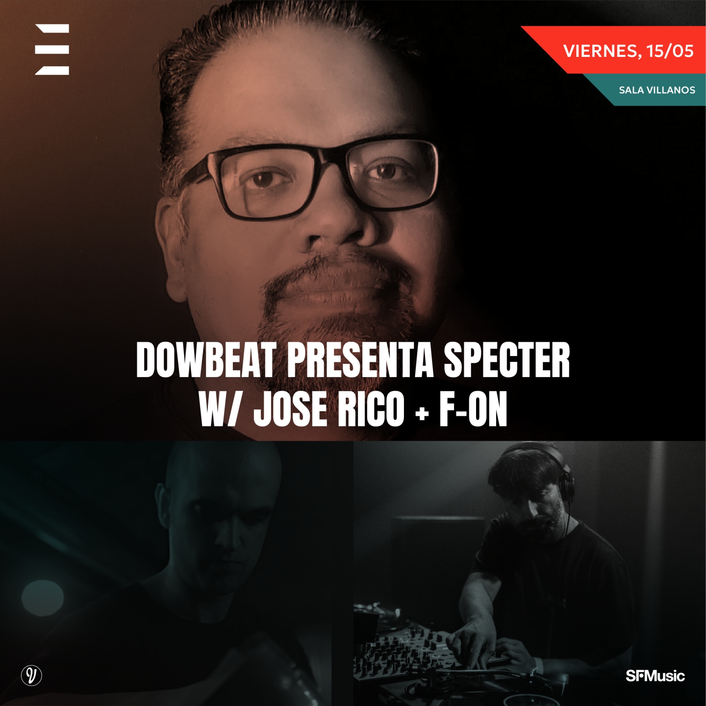 Downbeat presenta Specter + José Rico + F-on