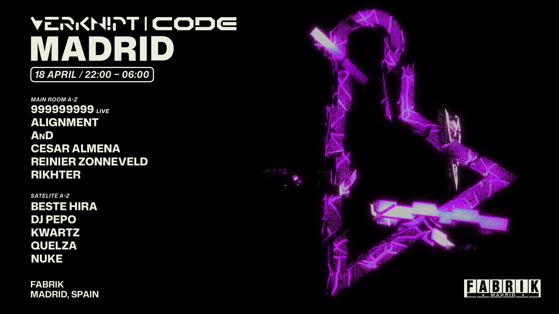 VERKNIPT x Code - Madrid - 18 April