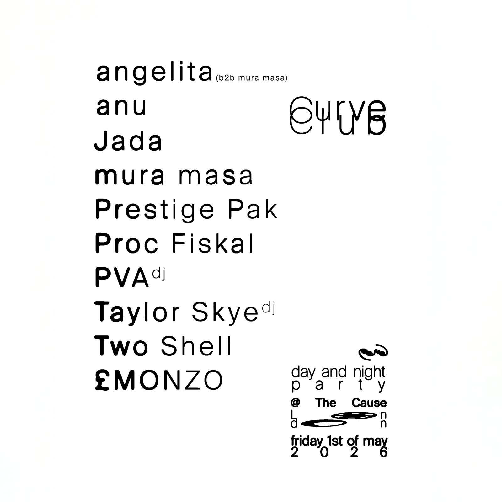 Mura Masa: Curve Club day to night at The Cause