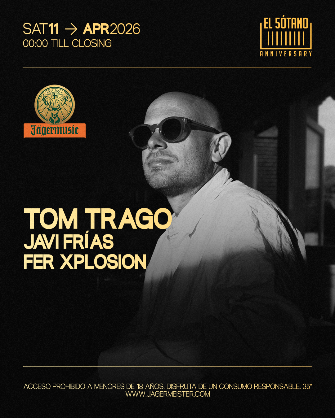 JÄGERMUSIC presenta: Tom Trago, Javi Frías, Fer Xplosion